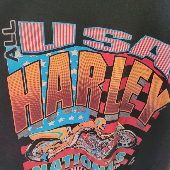Tee-shirt Vintage Harley Davidson 1994 - Taille XXL - Noir - Occasion En Très Bon état